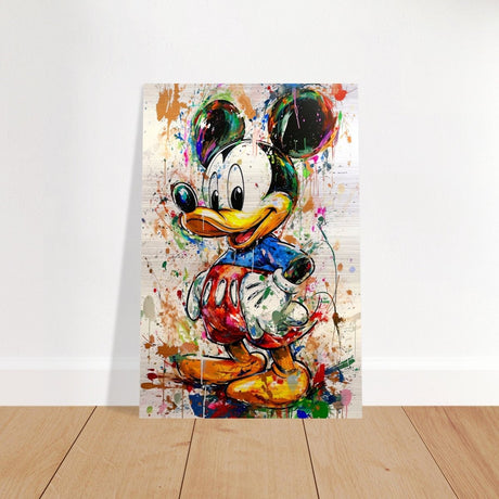 Digital Pop Art wall art print | Mickey Mouse Graffiti | Kid's Room Art Print - Brushed Aluminum Print - 40x60 cm / 16x24″ - 