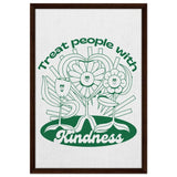 Digital Pop Art wall art print | Treat People With Kindness - Framed Canvas - 50x75 cm / 20x30″ - Dark wood frame