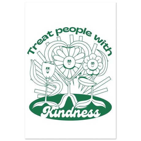 Digital Pop Art wall art print | Treat People With Kindness - Aluminum Print - 50x75 cm / 20x30″ - 
