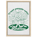 Digital Pop Art wall art print | Treat People With Kindness - Framed Canvas - 40x60 cm / 16x24″ - Wood frame
