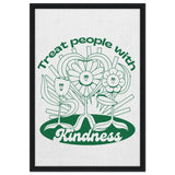 Digital Pop Art wall art print | Treat People With Kindness - Framed Canvas - 50x75 cm / 20x30″ - Black frame