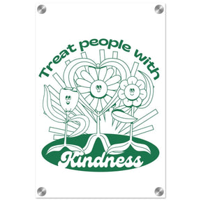 Digital Pop Art wall art print | Treat People With Kindness - Acrylic Print - 30x45 cm / 12x18″ - 