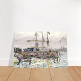 Docks at Saint Malo (1927) by Paul Signac | Vintage wall art print - Brushed Aluminum Print - 50x75 cm / 20x30″ - 