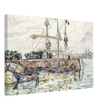 Docks at Saint Malo (1927) by Paul Signac | Vintage wall art print - Canvas - 40x60 cm / 16x24″ - 