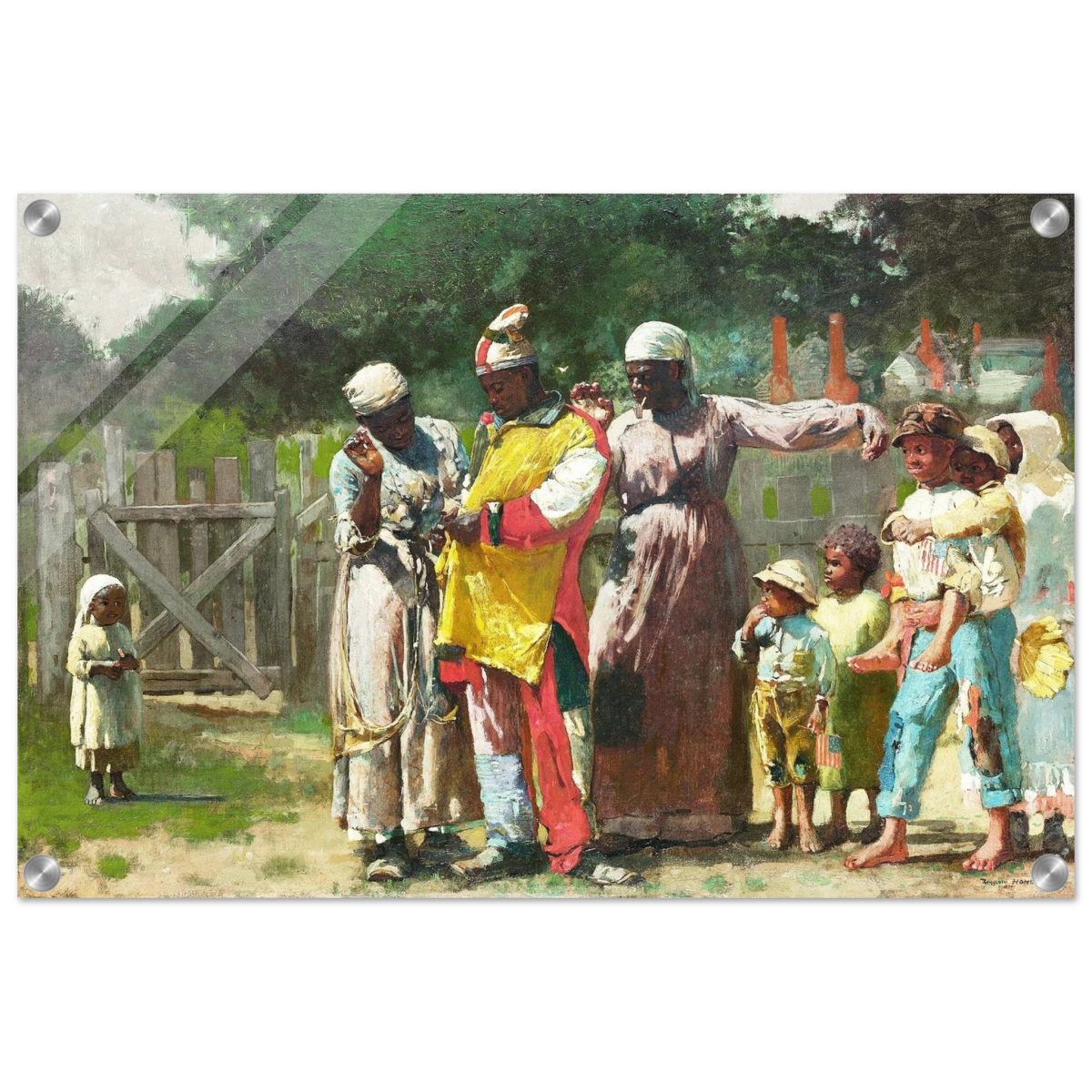 "Dressing for the Carnival" – Historical Americana Wall Art Print by Winslow Homer - Acrylic Print - 40x60 cm / 16x24″ - 