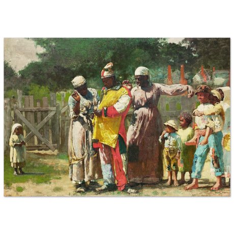 "Dressing for the Carnival" – Historical Americana Wall Art Print by Winslow Homer - Wood Prints - 70x100 cm / 28x40″ - 