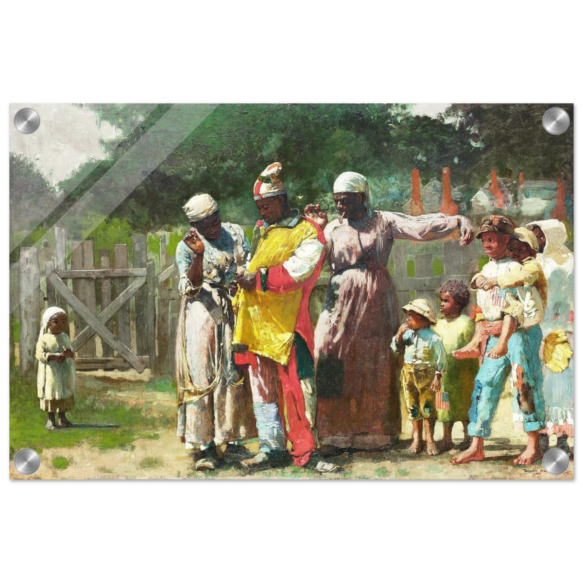 "Dressing for the Carnival" – Historical Americana Wall Art Print by Winslow Homer - Acrylic Print - 30x45 cm / 12x18″ - 