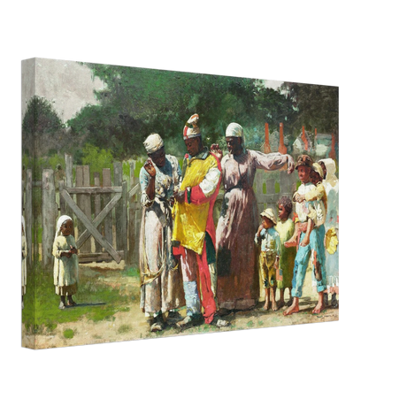 "Dressing for the Carnival" – Historical Americana Wall Art Print by Winslow Homer - Canvas - 30x45 cm / 12x18″ - 