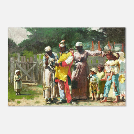 "Dressing for the Carnival" – Historical Americana Wall Art Print by Winslow Homer - Aluminum Print - 60x90 cm / 24x36″ - 