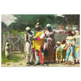 "Dressing for the Carnival" – Historical Americana Wall Art Print by Winslow Homer - Fine Art Poster - 30x45 cm / 12x18″ - 