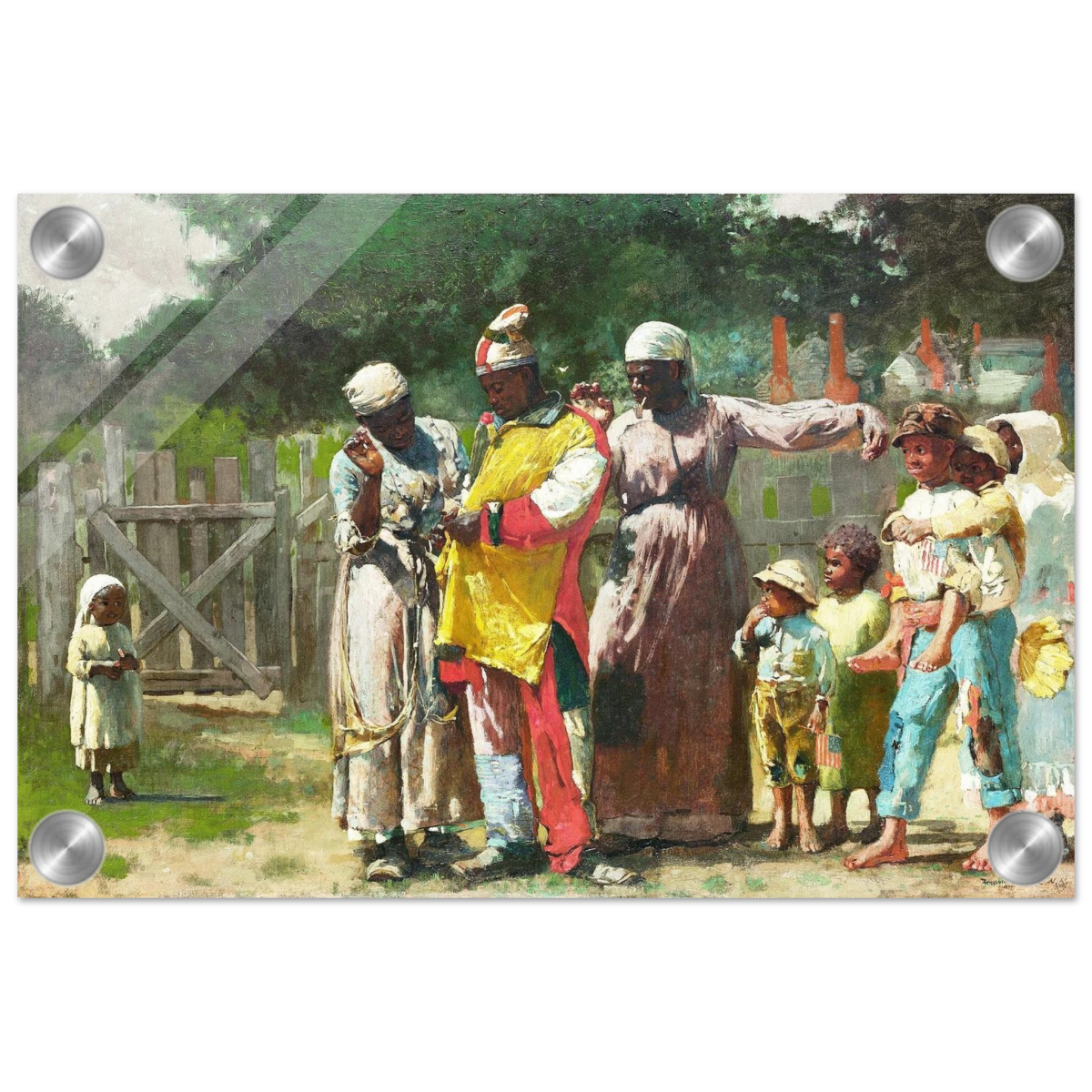 "Dressing for the Carnival" – Historical Americana Wall Art Print by Winslow Homer - Acrylic Print - 20x30 cm / 8x12″ - 