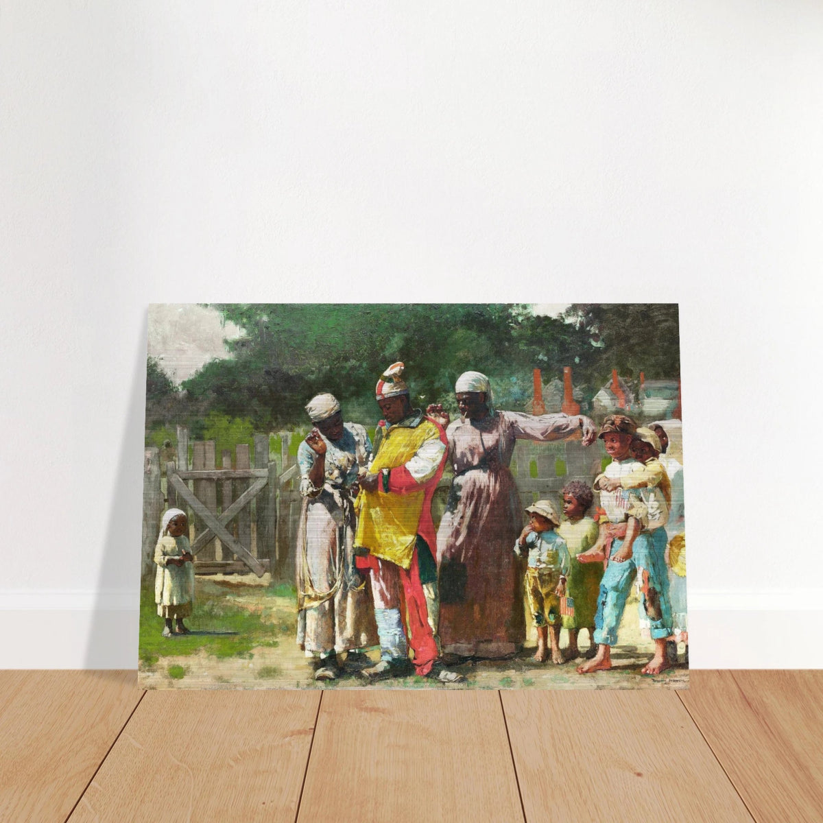 "Dressing for the Carnival" – Historical Americana Wall Art Print by Winslow Homer - Brushed Aluminum Print - 70x100 cm / 28x40″ - 