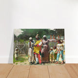 "Dressing for the Carnival" – Historical Americana Wall Art Print by Winslow Homer - Brushed Aluminum Print - 70x100 cm / 28x40″ - 
