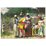 "Dressing for the Carnival" – Historical Americana Wall Art Print by Winslow Homer - Fine Art Poster - 70x100 cm / 28x40″ - 