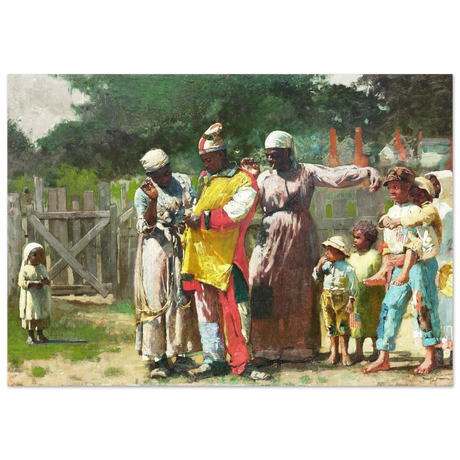 "Dressing for the Carnival" – Historical Americana Wall Art Print by Winslow Homer - Fine Art Poster - 70x100 cm / 28x40″ - 