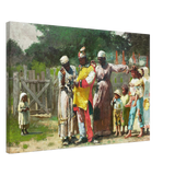 "Dressing for the Carnival" – Historical Americana Wall Art Print by Winslow Homer - Canvas - 50x75 cm / 20x30″ - 