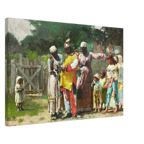 "Dressing for the Carnival" – Historical Americana Wall Art Print by Winslow Homer - Canvas - 50x75 cm / 20x30″ - 