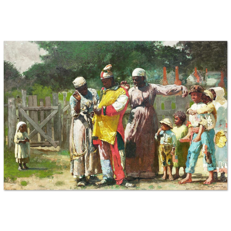 "Dressing for the Carnival" – Historical Americana Wall Art Print by Winslow Homer - Fine Art Poster - 40x60 cm / 16x24″ - 