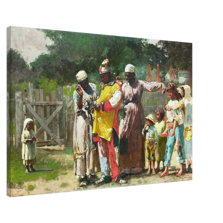 "Dressing for the Carnival" – Historical Americana Wall Art Print by Winslow Homer - Canvas - 60x90 cm / 24x36″ - 