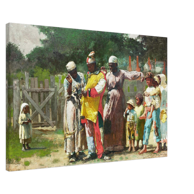 "Dressing for the Carnival" – Historical Americana Wall Art Print by Winslow Homer - Canvas - 60x90 cm / 24x36″ - 