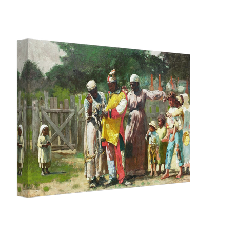 "Dressing for the Carnival" – Historical Americana Wall Art Print by Winslow Homer - Canvas - 20x30 cm / 8x12″ - 