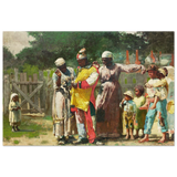 "Dressing for the Carnival" – Historical Americana Wall Art Print by Winslow Homer - Wood Prints - 20x30 cm / 8x12″ - 