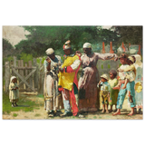 "Dressing for the Carnival" – Historical Americana Wall Art Print by Winslow Homer - Wood Prints - 50x75 cm / 20x30″ - 