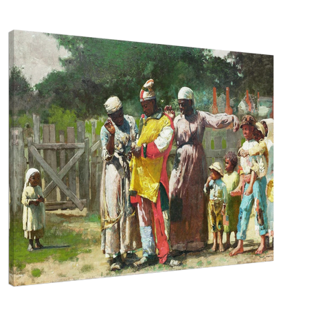 "Dressing for the Carnival" – Historical Americana Wall Art Print by Winslow Homer - Canvas - 70x100 cm / 28x40″ - 