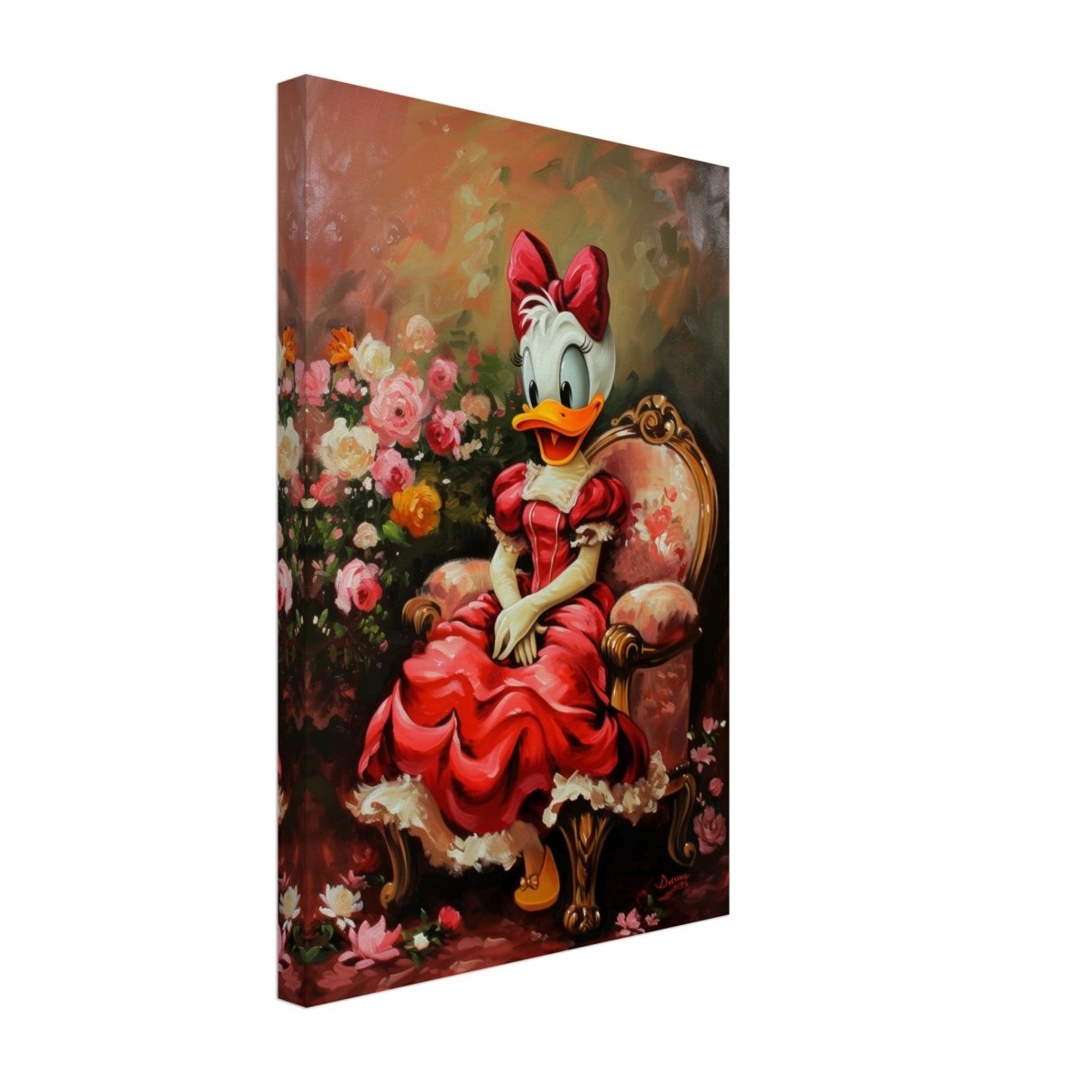 Duckling in Scarlet | Character Pop Art | Wall art print - Canvas - 30x45 cm / 12x18″ - 