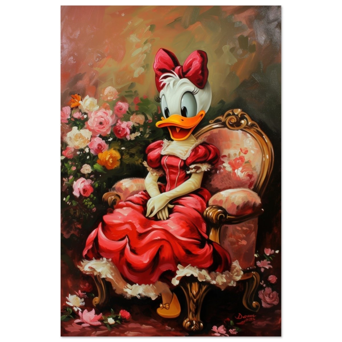Duckling in Scarlet | Character Pop Art | Wall art print - Aluminum Print - 30x45 cm / 12x18″ - 