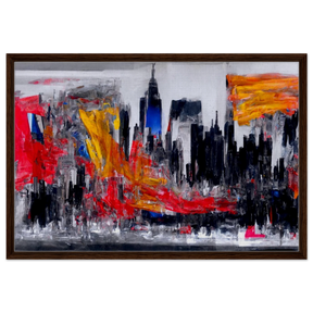 Urban Inferno â€“ Abstract Cityscape Wall Art PrintWood Prints40x60 cm / 16x24â€³
