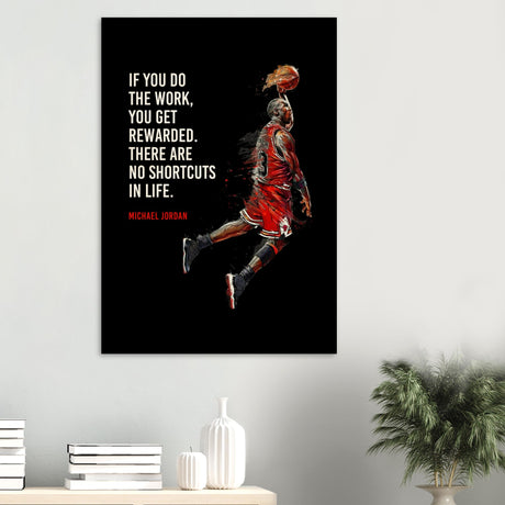 da vinci motivational wall art no shortcuts