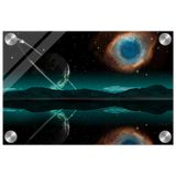 celestial reflections a portal beyond the stars wall art print20x30 cm / 8x12″Brushed Aluminum Print