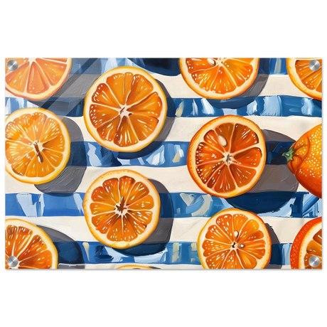 citrus splash wall art print70x100 cm / 28x40″Brushed Aluminum Print