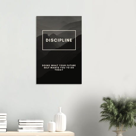 da vinci motivational wall art discipline