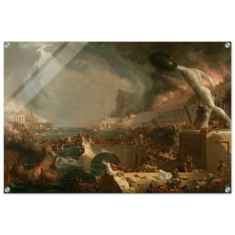 the course of empire destruction by thomas cole classic historical art print60x90 cm / 24x36″Wood Prints