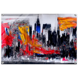 Urban Inferno â€“ Abstract Cityscape Wall Art PrintCanvas50x75 cm / 20x30â€³