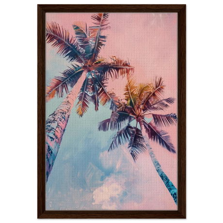 sunset palms wall art print60x90 cm / 24x36″Brushed Aluminum Print