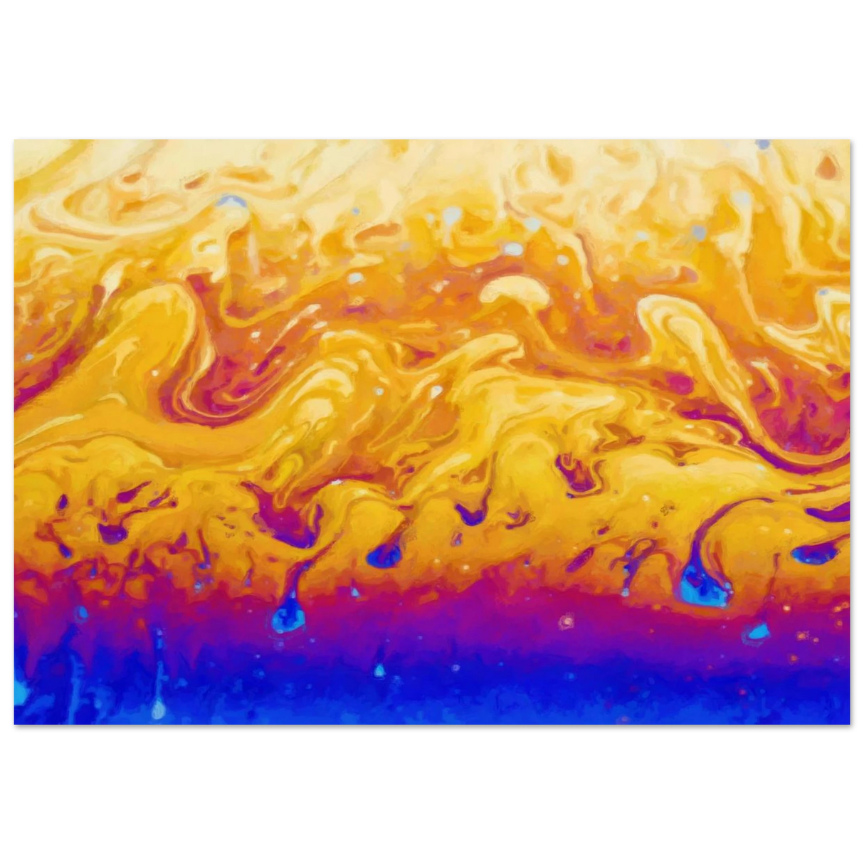Lava Dreamscape â€“ Fluid Abstract Wall Art PrintBrushed Aluminum Print20x30 cm / 8x12â€³