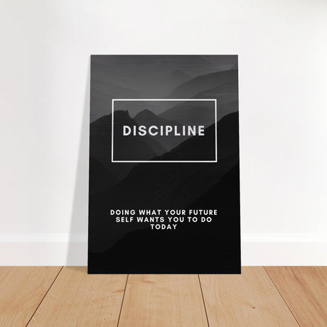 da vinci motivational wall art discipline