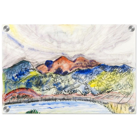 Early Landscape (1914) by Charles Demuth | Vintage Nature art wall art print - Brushed Aluminum Print - 60x90 cm / 24x36″ - 