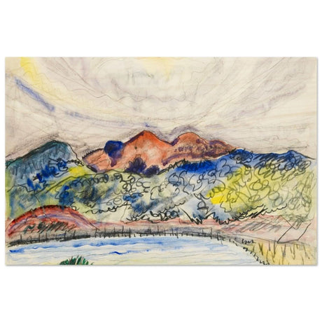 Early Landscape (1914) by Charles Demuth | Vintage Nature art wall art print - Wood Prints - 40x60 cm / 16x24″ - 