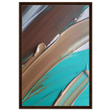 Echoes Beneath the Surface | Abstract Modern Wall art Print - Framed Canvas - 60x90 cm / 24x36″ - Dark wood frame