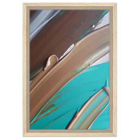 Echoes Beneath the Surface | Abstract Modern Wall art Print - Framed Canvas - 30x45 cm / 12x18″ - Wood frame