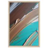 Echoes Beneath the Surface | Abstract Modern Wall art Print - Framed Canvas - 50x75 cm / 20x30″ - Wood frame