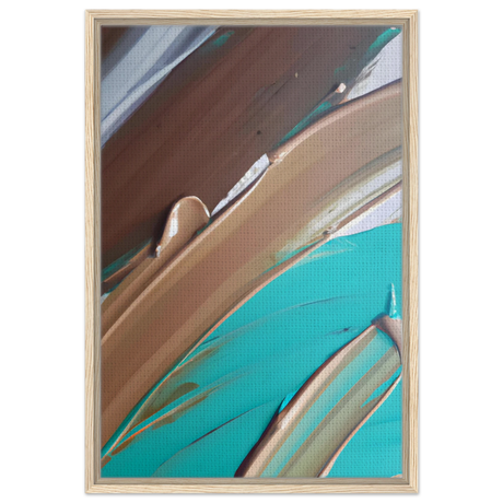 Echoes Beneath the Surface | Abstract Modern Wall art Print - Framed Canvas - 50x75 cm / 20x30″ - Wood frame