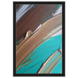 Echoes Beneath the Surface | Abstract Modern Wall art Print - Framed Canvas - 40x60 cm / 16x24″ - Black frame
