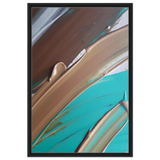 Echoes Beneath the Surface | Abstract Modern Wall art Print - Framed Canvas - 60x90 cm / 24x36″ - Black frame