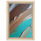 Echoes Beneath the Surface | Abstract Modern Wall art Print - Framed Canvas - 20x30 cm / 8x12″ - Wood frame