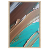 Echoes Beneath the Surface | Abstract Modern Wall art Print - Framed Canvas - 60x90 cm / 24x36″ - Wood frame